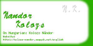 nandor kolozs business card